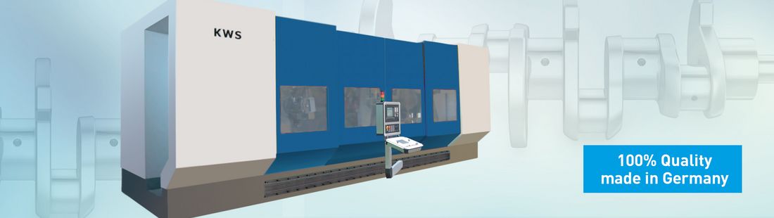Kurbelwellenschleifmaschine KWS CNC Maschine zum Finishen von Kurbelwellen und rotativen Teilen.